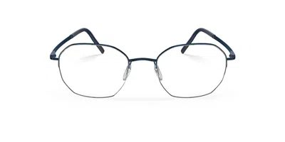Silhouette Dynamic Dawn 5584/75 4540 Occhiali Da Vista Blu Per Uomo (solo Montatura) In Blue