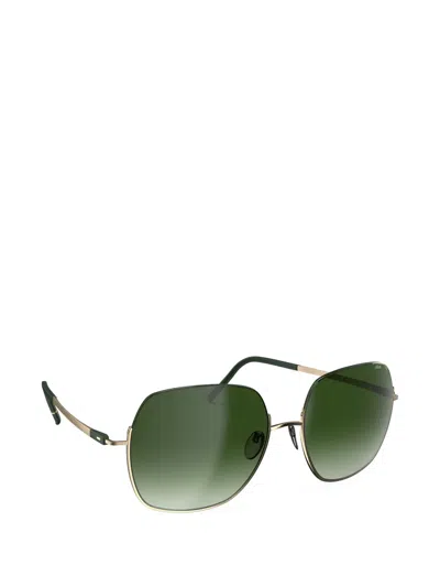 Silhouette Dynamic Dawn Geometric-frame Sunglasses In Gold