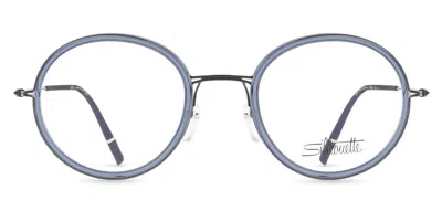 Silhouette Dynamics Colorwave Contour Fullrim 5582/75 9040 Occhiali Da Vista Blu Per Donna (solo Montatura)