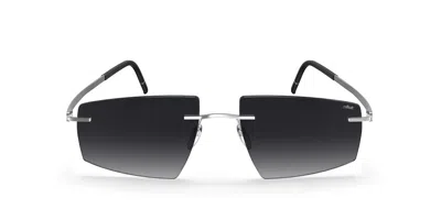 Silhouette Escondido Senza Montatura 8747/75 7000 Occhiali Da Sole Argentati Per Uomo