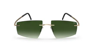 Silhouette Escondido Senza Montatura 8747/75 7520 Occhiali Da Sole Oro Per Uomo In Gold