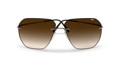 Silhouette Felis Senza Montatura 8743/75 6040 Occhiali Da Sole Marroni Per Uomo In Brown