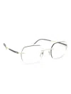 Silhouette Geometric-frame Glasses In Black