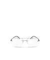 Silhouette Geometrically Framed Flat Mirror In White