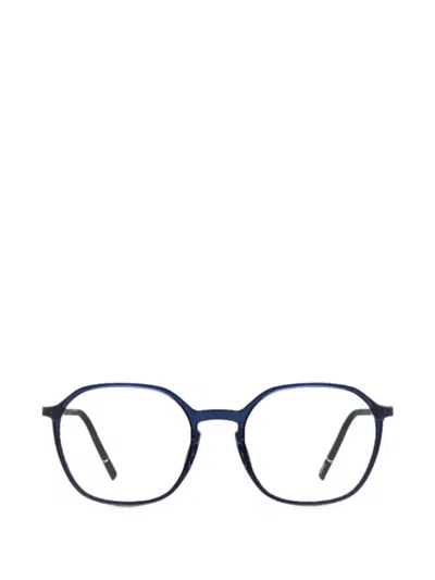 Silhouette Geometric-frame Glasses In Blue