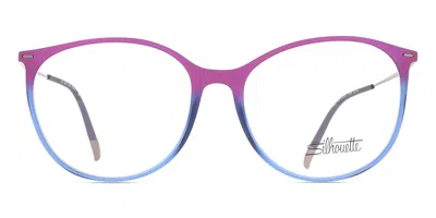 Silhouette Illusion Lite 1606/75 4060 Women's Glasses Blue Size 54 - Free Lenses - Blue Light Block Available In Multi