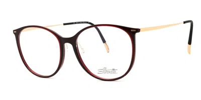 Silhouette Illusion Lite 1606/75 3032 Occhiali Da Vista Per Donna (solo Montatura) In Burgundy