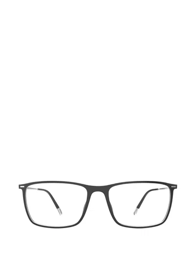 Silhouette Illusion Lite Rectangle-frame Glasses In Black