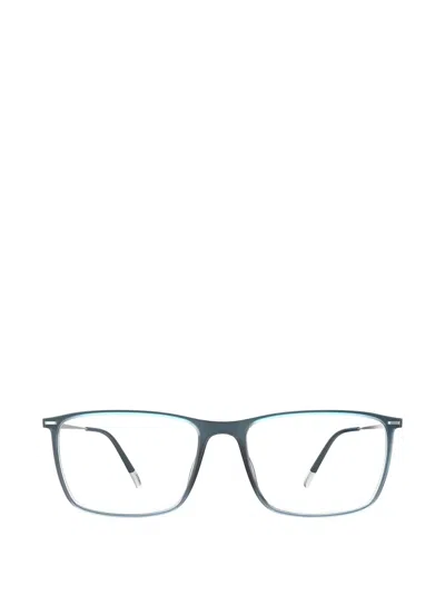 Silhouette Illusion Lite Rectangle-frame Glasses In Blue