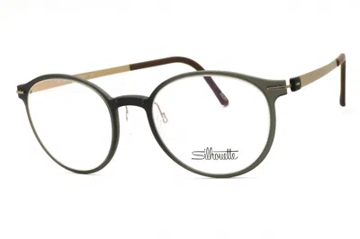 Silhouette Infinityview292375 Round Titanium Eyeglasses In Brown