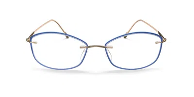 Silhouette Lite Spirit Demo Senza Montatura 5566/jb 7530 Occhiali Da Vista Blu Per Donna (solo Montatura) In Blue