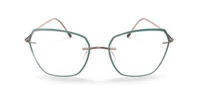 Silhouette Lite Spirit Demo Senza Montatura 5566/ls 3530 Occhiali Da Vista Blu Per Donna (solo Montatura) In Blue