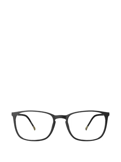 Silhouette Matte-finish Square-frame Glasses In Black