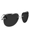 Silhouette Men's Titan Minimal Art Nash 61mm Aviator Sunglasses In Black