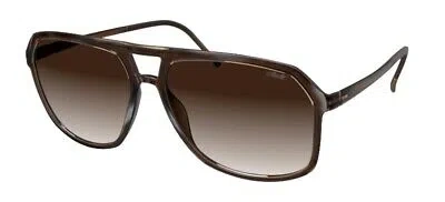 Pre-owned Silhouette Midtown 4080 Moka/classic Brown Shaded Onesizefitsall Men Sunglasses