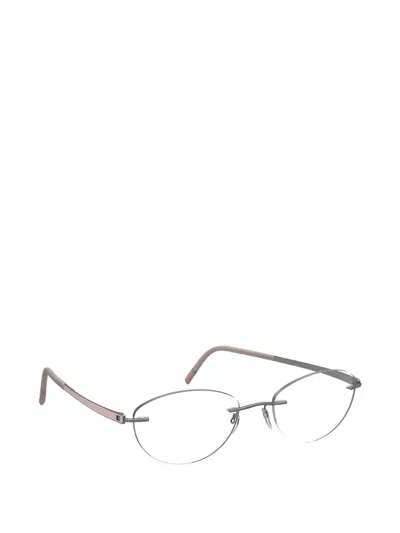 Silhouette Momentum Rimless Oval-frame Glasses In Gray