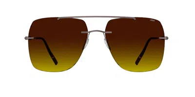 Silhouette Panmure Senza Montatura 8750/75 6040 Occhiali Da Sole Marroni Per Uomo In Brown