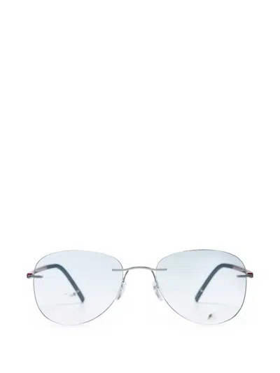 Silhouette Pilot-frame Glasses In Silver