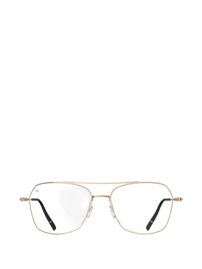 Silhouette Pure Visionary Geometric-frame Glasses In Gold