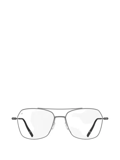 Silhouette Pure Visionary Pilot-frame Glasses In Gray
