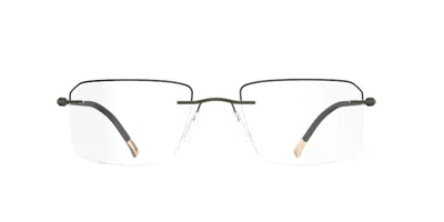 Silhouette Purist Color Groove Demo Senza Montatura 5561/ll 5645 Occhiali Da Vista Verdi Per Uomo (solo Montatu In Black