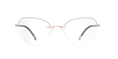 Silhouette Purist Color Groove Demo Senza Montatura 5561/lm 3685 Occhiali Da Vista Oro Per Donna (solo Montatur In Gold