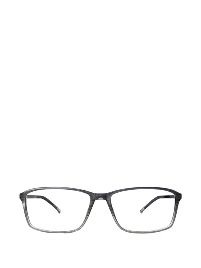 Silhouette Rectangle-frame Glasses In Gray