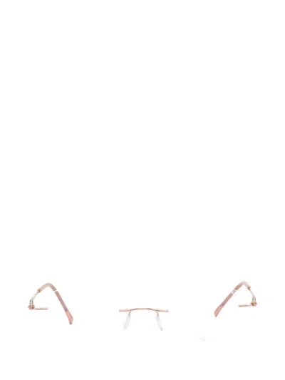 Silhouette Rimless Cat-eye Glasses In Pink