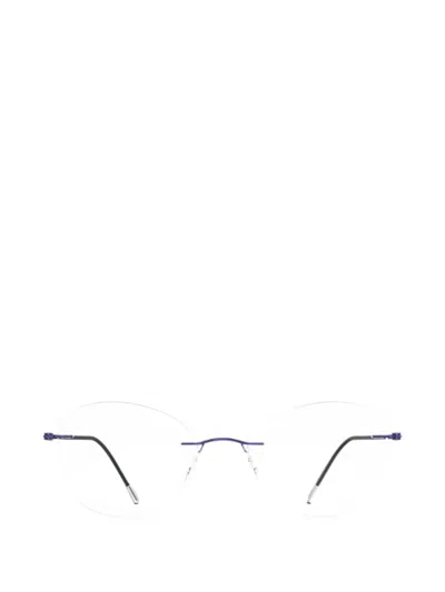 Silhouette Rimless Cat-eye Glasses In Purple