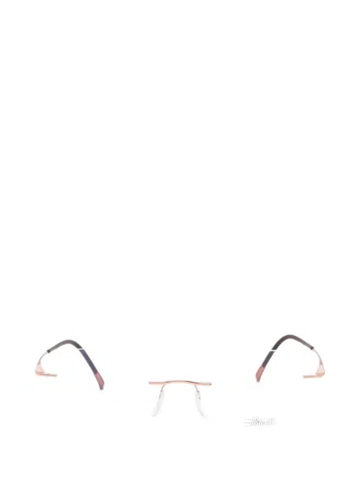 Silhouette Rimless Geometric-frame Glasses In Pink