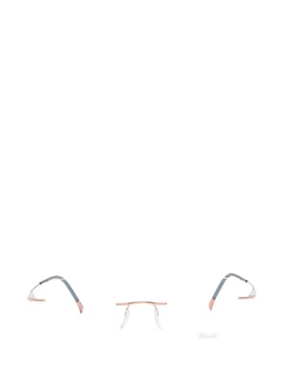 Silhouette Rimless Geometric-frame Glasses In Pink