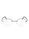 Silhouette Rimless Oval-frame Glasses In Gray