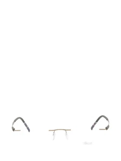 Silhouette Rimless Oval Glasses In Green