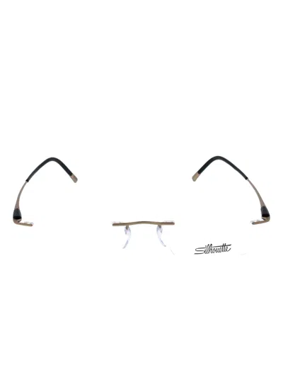 Silhouette Rimless Rectangle-frames Glasses In Gold