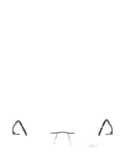 Silhouette Rimless Rectangle Glasses In Gray