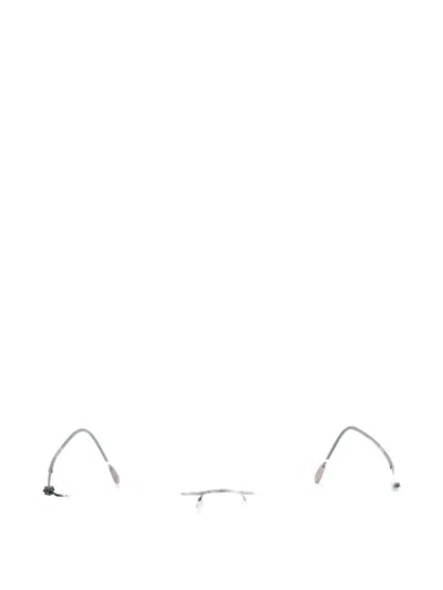 Silhouette Rimless Rectangle Glasses In Gray