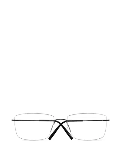 Silhouette Rimless Rectangle-frame Glasses In Black