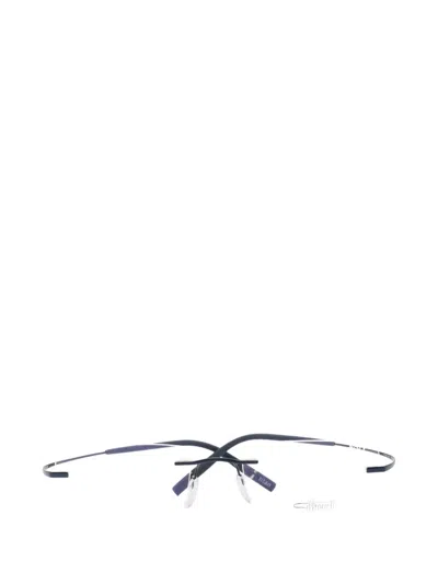 Silhouette Rimless Rectangle-frame Glasses In Blue