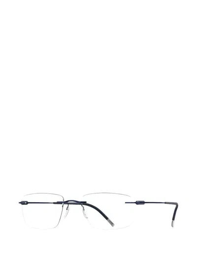 Silhouette Rimless Rectangle-frame Glasses In Blue