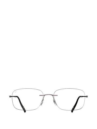 Silhouette Rimless Rectangle-frame Glasses In Brown