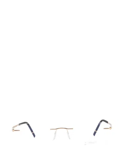 Silhouette Rimless Rectangle-frame Glasses In Gold