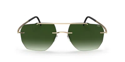 Silhouette Rincon Senza Montatura 8746/75 7520 Occhiali Da Sole Oro Per Uomo In Gold