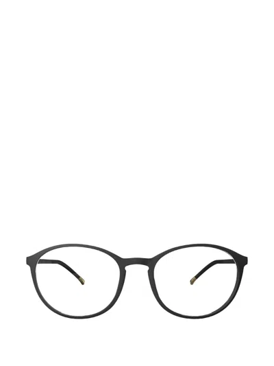 Silhouette Round-frame Glasses In Black