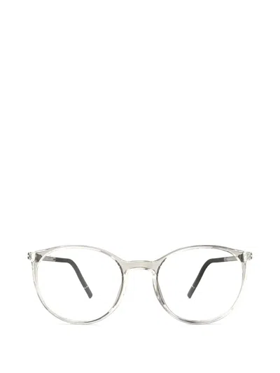 Silhouette Round-frame Glasses In Gray