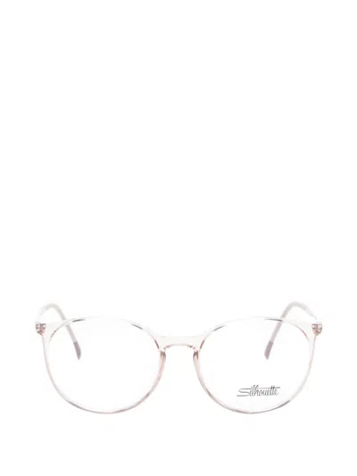 Silhouette Round-frame Glasses In Gray