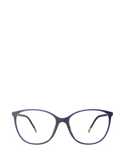 Silhouette Spx Illusion Cat-eye Frame Glasses In Blue