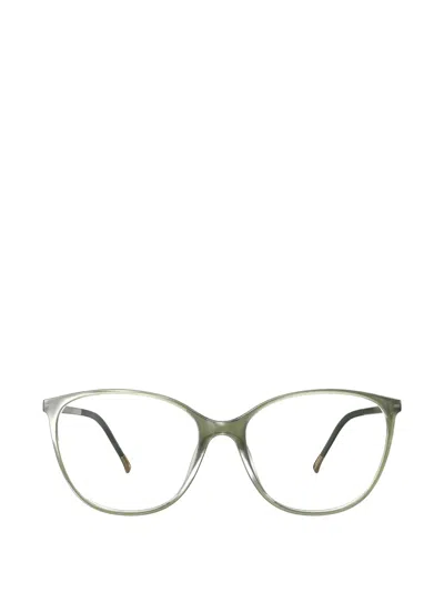 Silhouette Spx Illusion Cat-eye Frame Glasses In Green