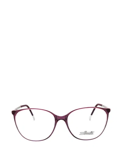 Silhouette Spx Illusion Fullrim Cat-eye Glasses In Purple