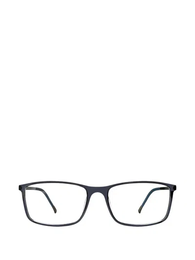 Silhouette Spx Illusion Rectangle-frame Glasses In Blue