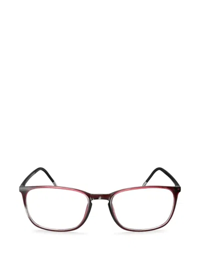 Silhouette Spx Illusion 长方形镜框眼镜 In Red
